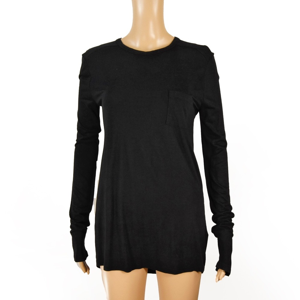 T Alexander Wang Chest Pocket Long Sleeve Back Shirt Top